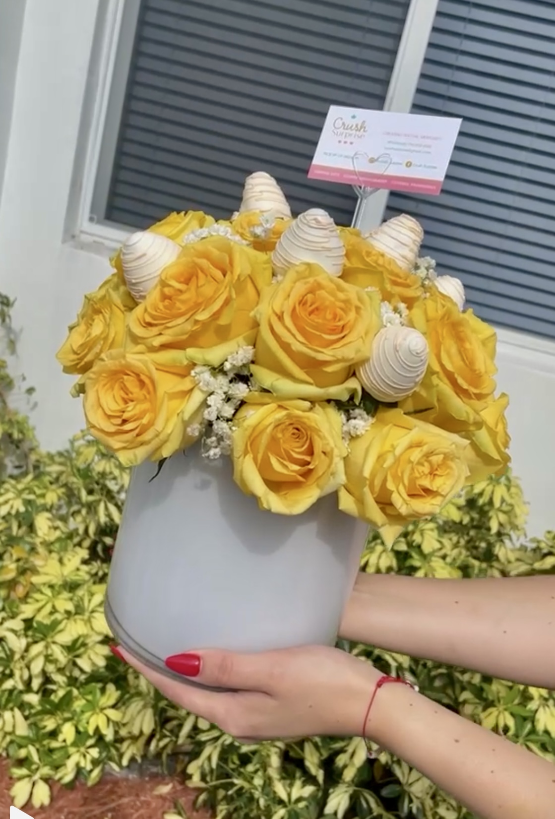 Flower Arrangement + Strawberries